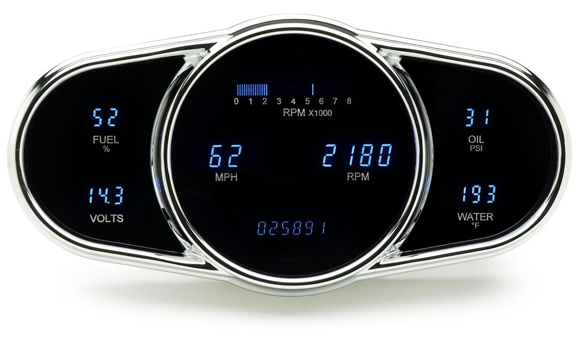 6-Gauge MultiLevel VFD System - Blue - Dakota Digital VFD3-1009-B ...