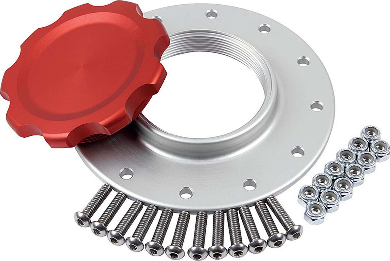 Billet Aluminum Fuel Cell / Intercooler Water Tank Filler Cap Kit – 12-Bolt Red – PRP