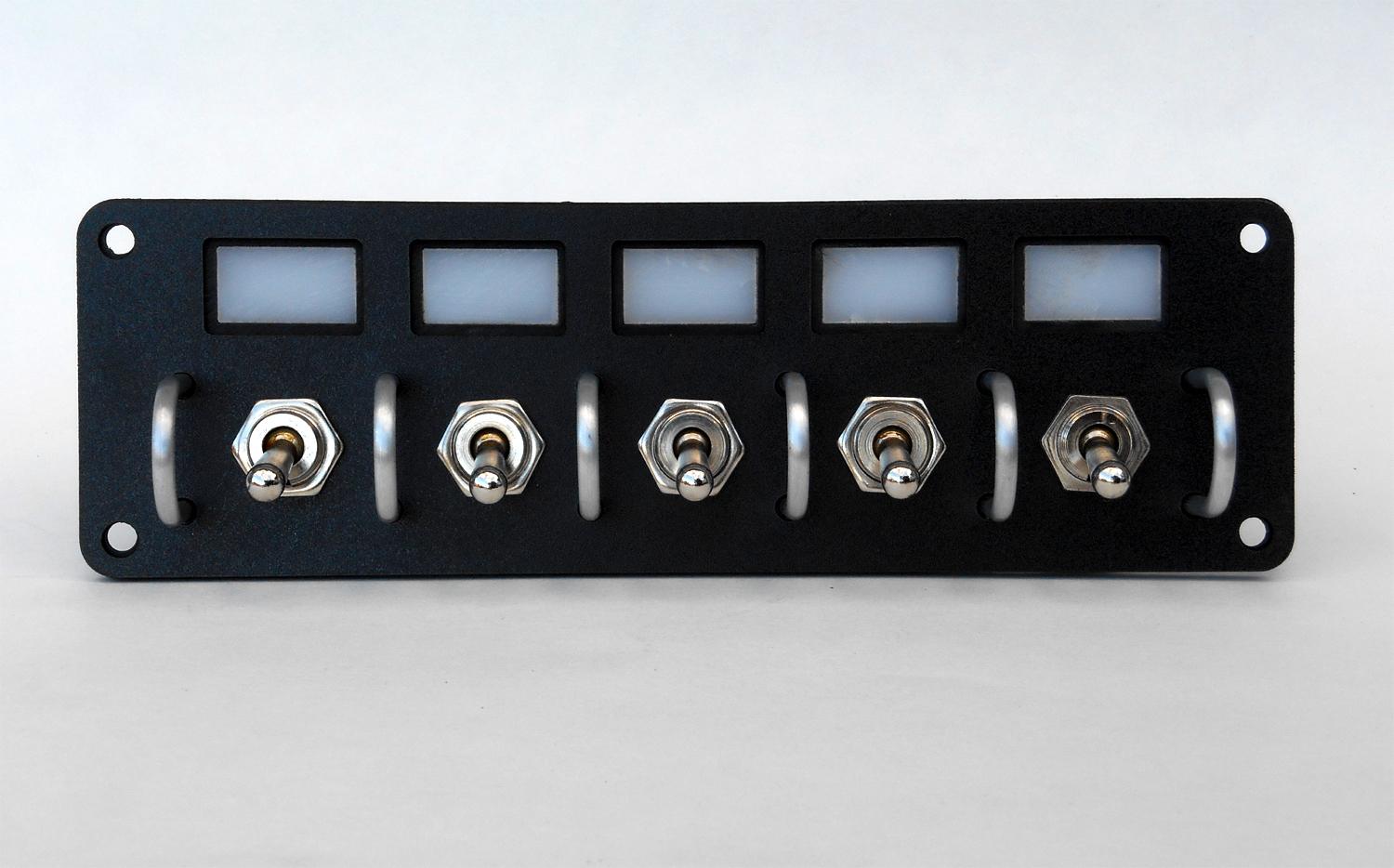 5-Switch Panel w/ Guards White Led Indicators 5 On-Off Toggles - New ...