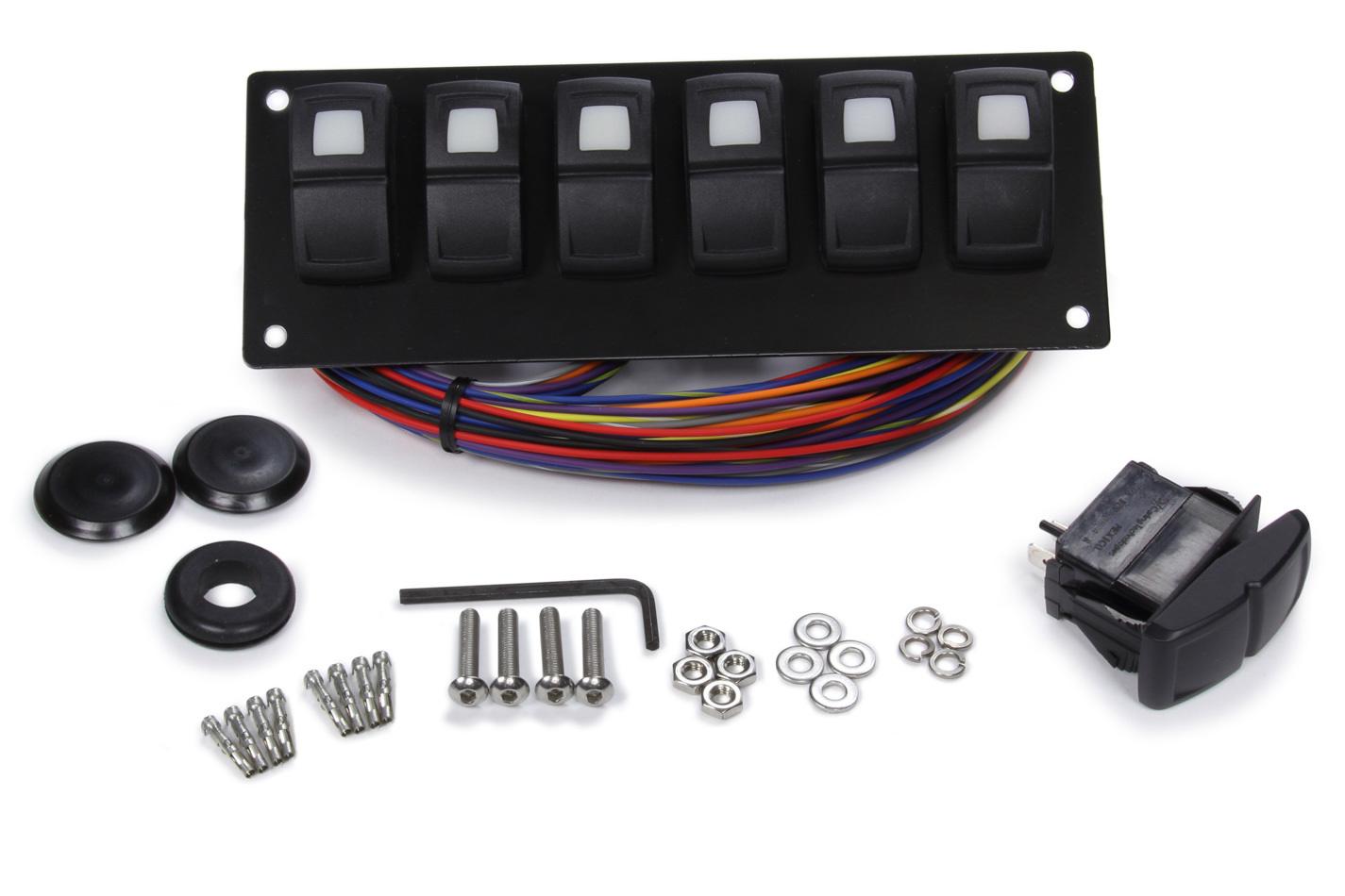 Track Rocker 6 Switch Pa nel Dash Mount - Painless Wiring - Restoration ...