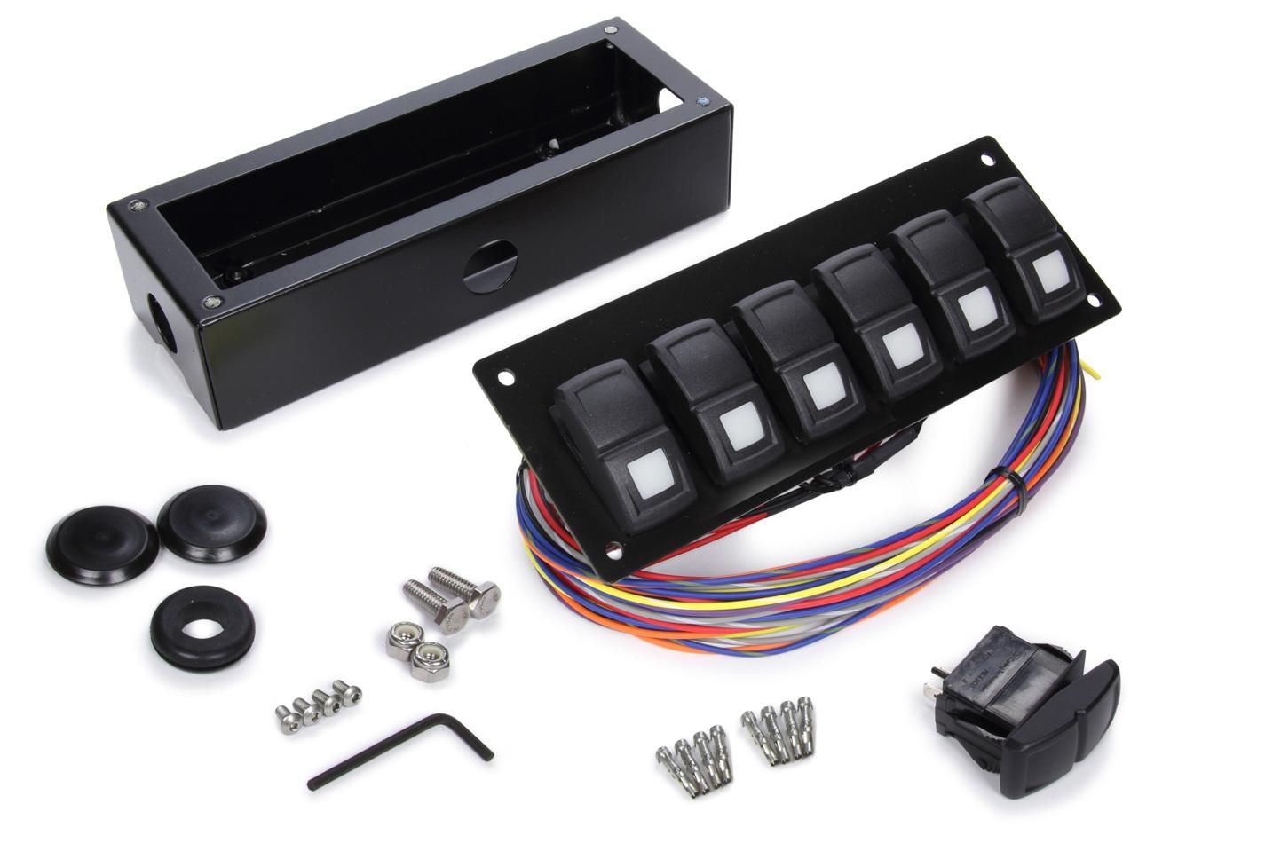 Track Rocker 6 Switch Pa nel Flange Mount - Painless Wiring ...